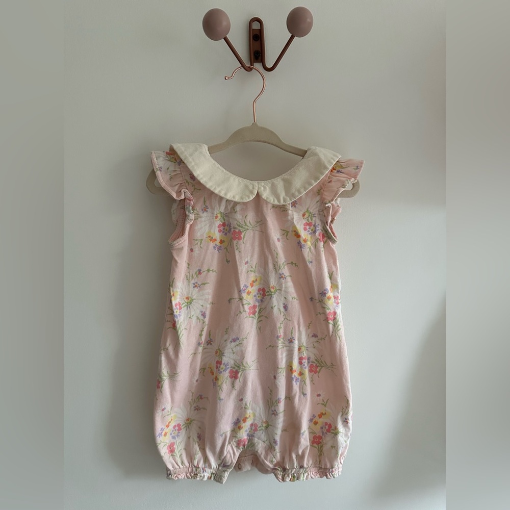 Gap baby girl romper floral pink